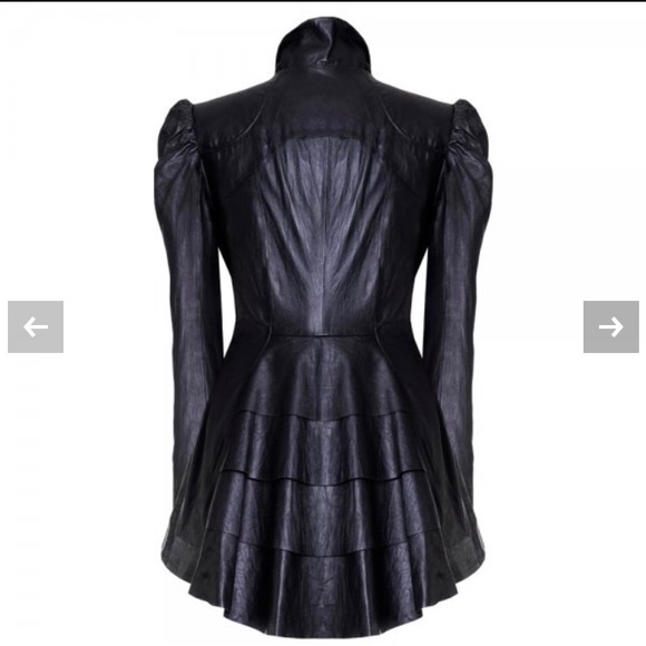 IMPERO LONDON | leather blue metallic Victorian inspired - Picture 7 of 13